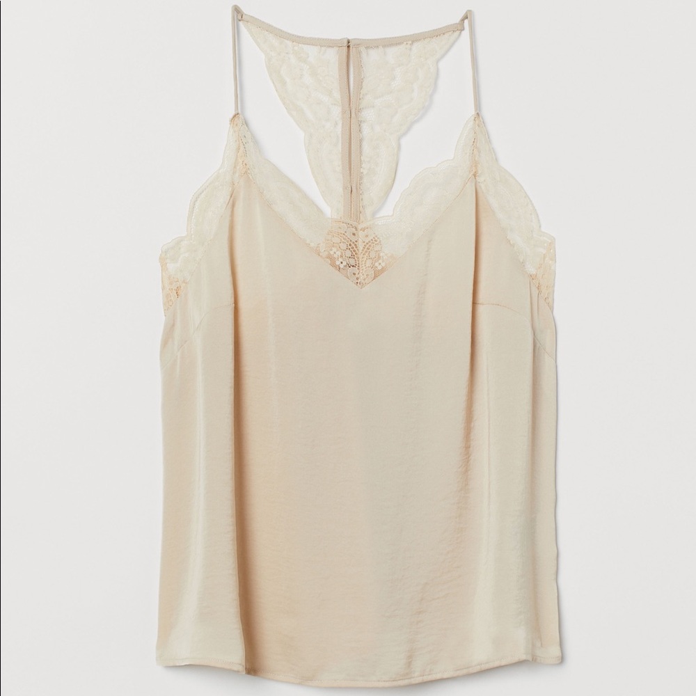 H&M Cream Lace Top